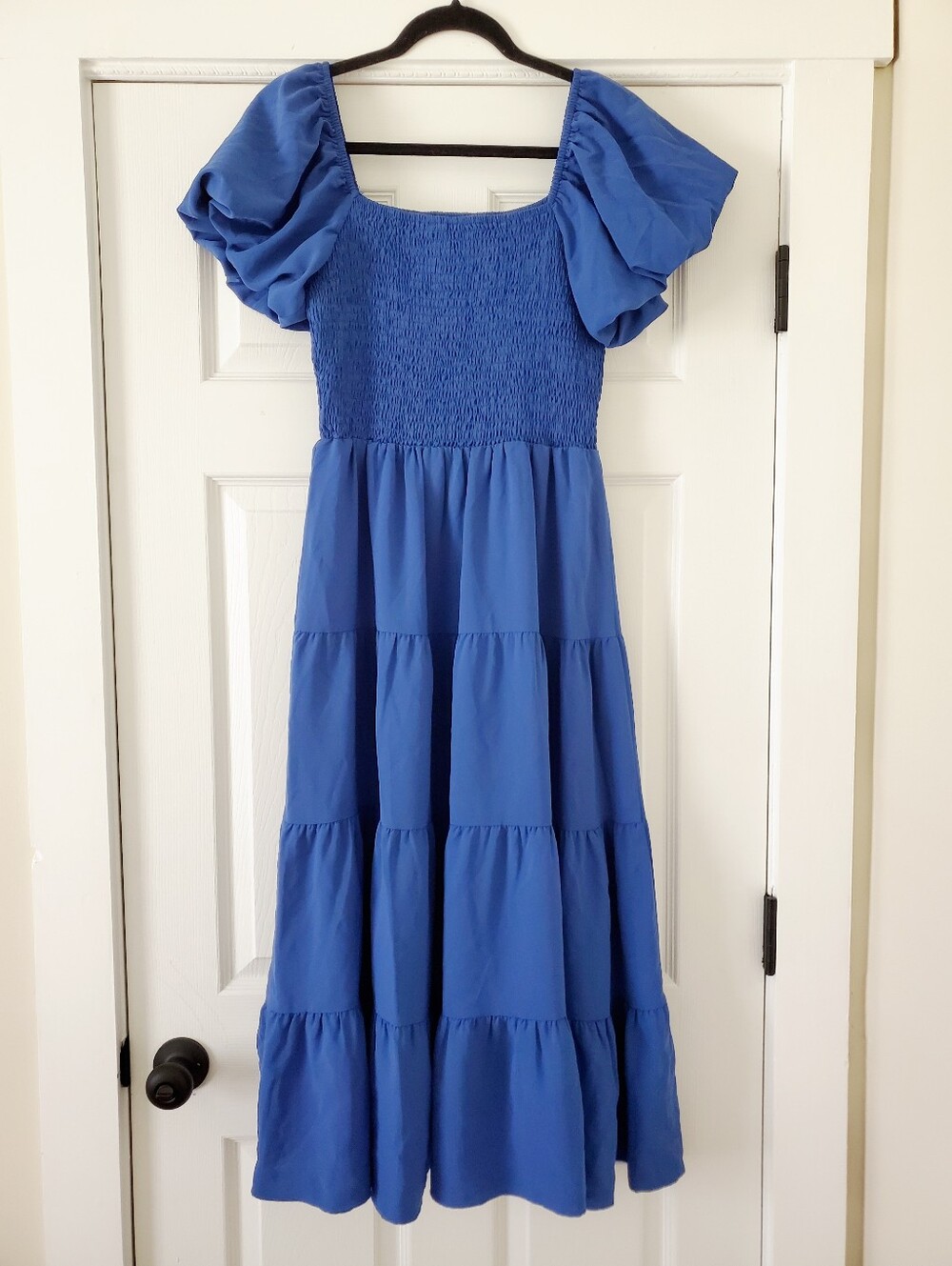 PrettyGarden Smocked Puff Sleeve Midi Dress - Picture 4 of 4